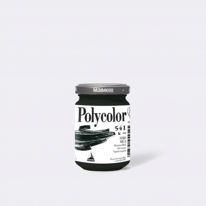 Акриловая краска "Polycolor" черный слюдяной 140 ml